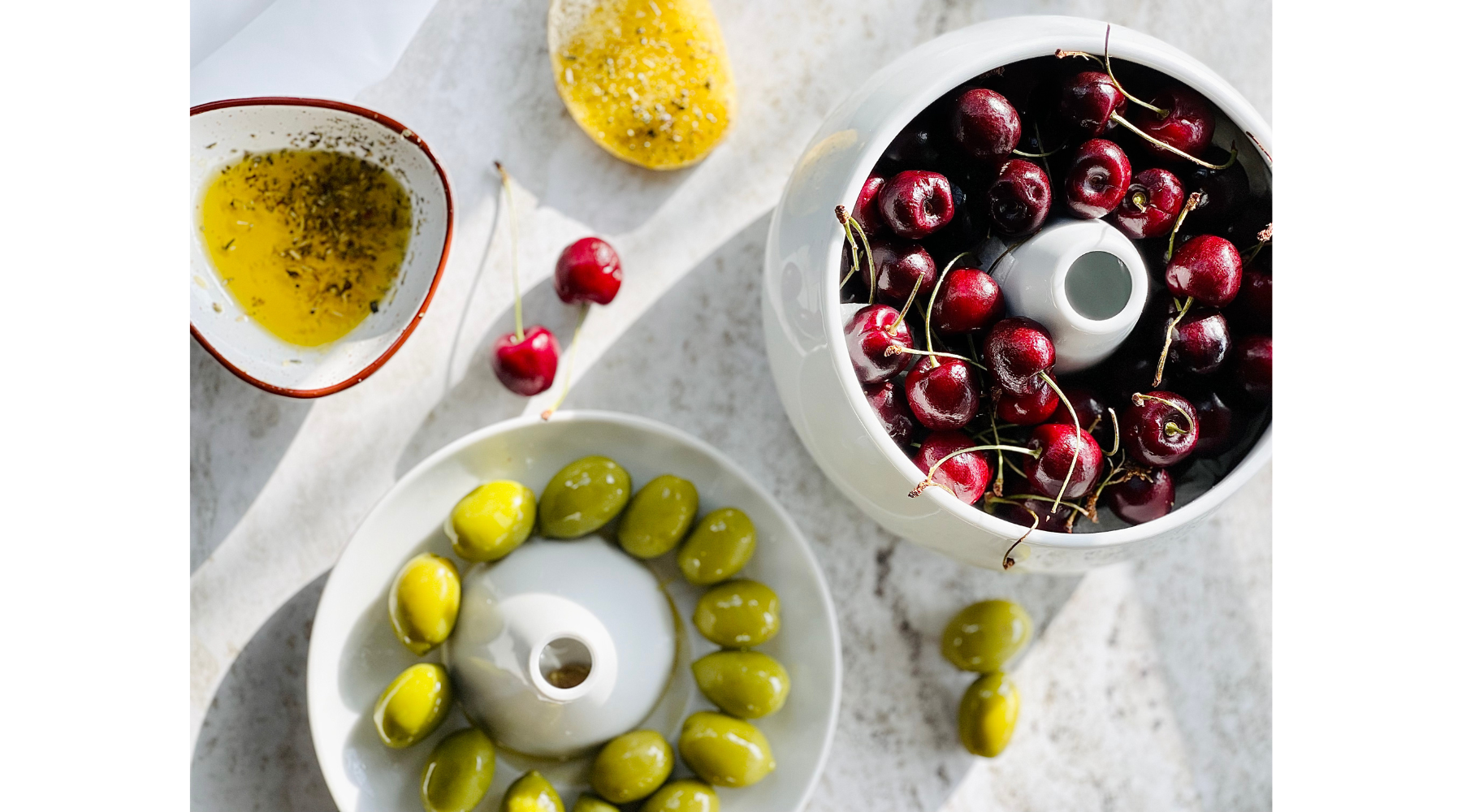 The Olive Boat and Cherry Bowl Bundle corico
